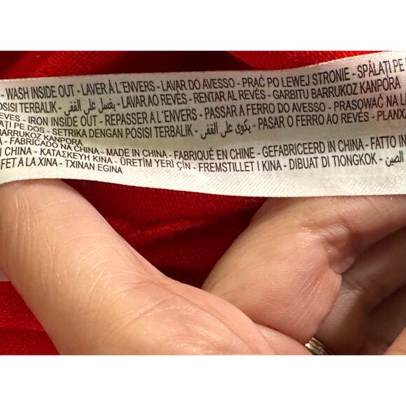 Zara bright red crew neck long sleeves sweater size Small - Picture 5 of 13